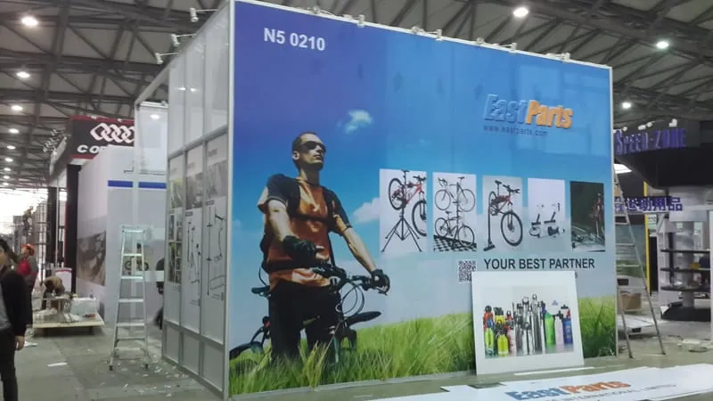 EASTPARTS booth banner at China Cycle 2014, Shanghai