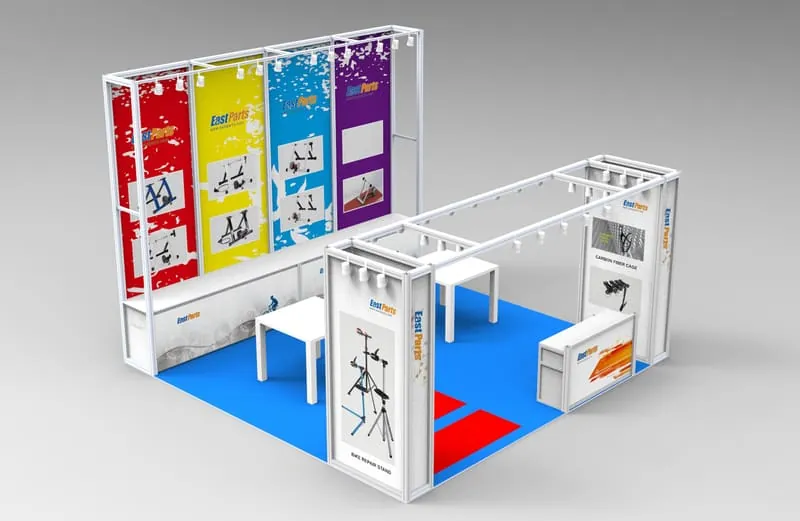 EASTPARTS booth design render, China Cycle 2016, Shanghai