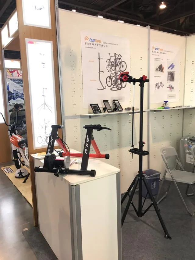 EASTPARTS stand with trainers at Interbike 2018, Reno