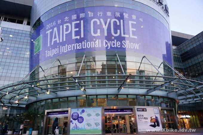 Taipei Cycle 2016 banner at Nangang Exhibition Hall, Taipei