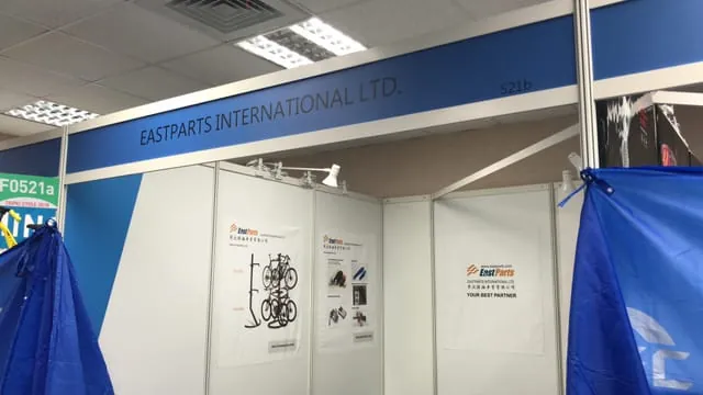 EASTPARTS stand banner at Taipei Cycle 2018