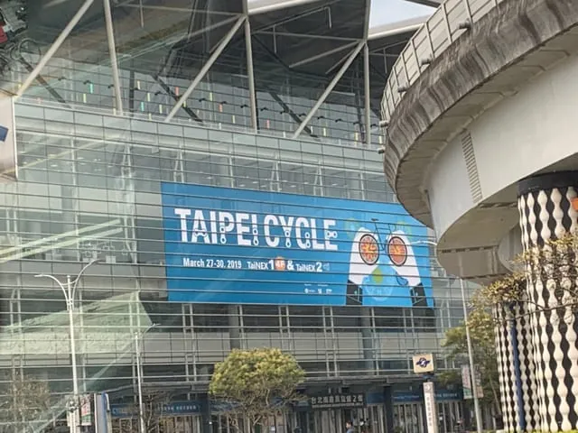 Taipei Cycle 2019 banner at TaiNEX hall